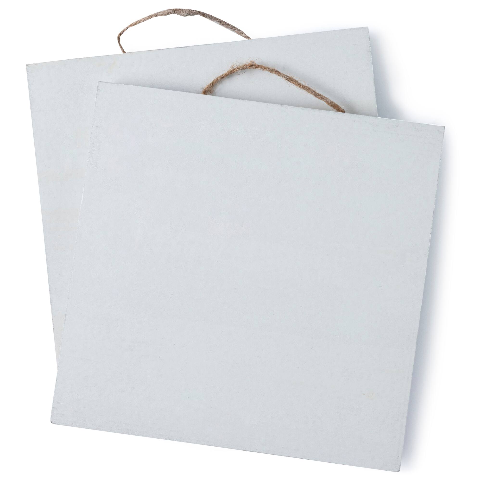 10" x 10" Whitewashed Wood Square Plaques by Make Market®, 2ct.
